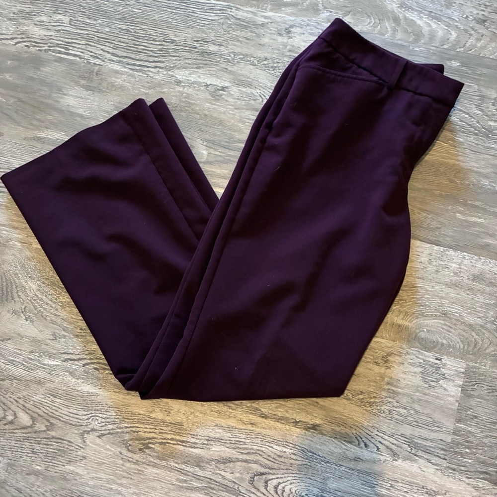 Worthington Wide Leg Pants Burgundy Size 10 - Picture 2 of 5